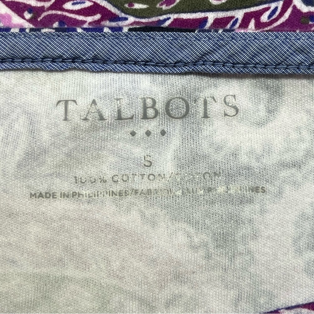 Talbots Paisley Top Blouse Womens Size Small Pullover Multicolor Floral - Picture 4 of 9